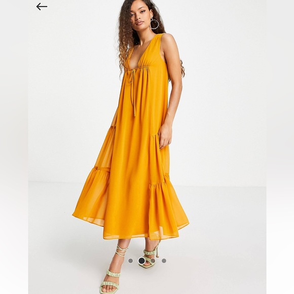 ASOS Dresses & Skirts - Asos midi yellow dress